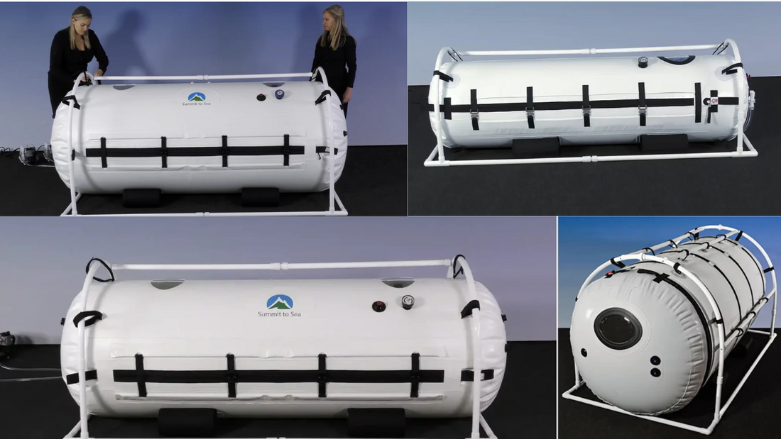 Summit to Sea hyperbaric chamber collection featuring Shallow Dive, The Dive, Grand Dive, and Grand Dive Pro models