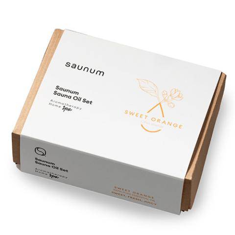Saunum Aroma Oil Set - Premium Sweet Orange Aromatherapy System for Sauna Enhancement