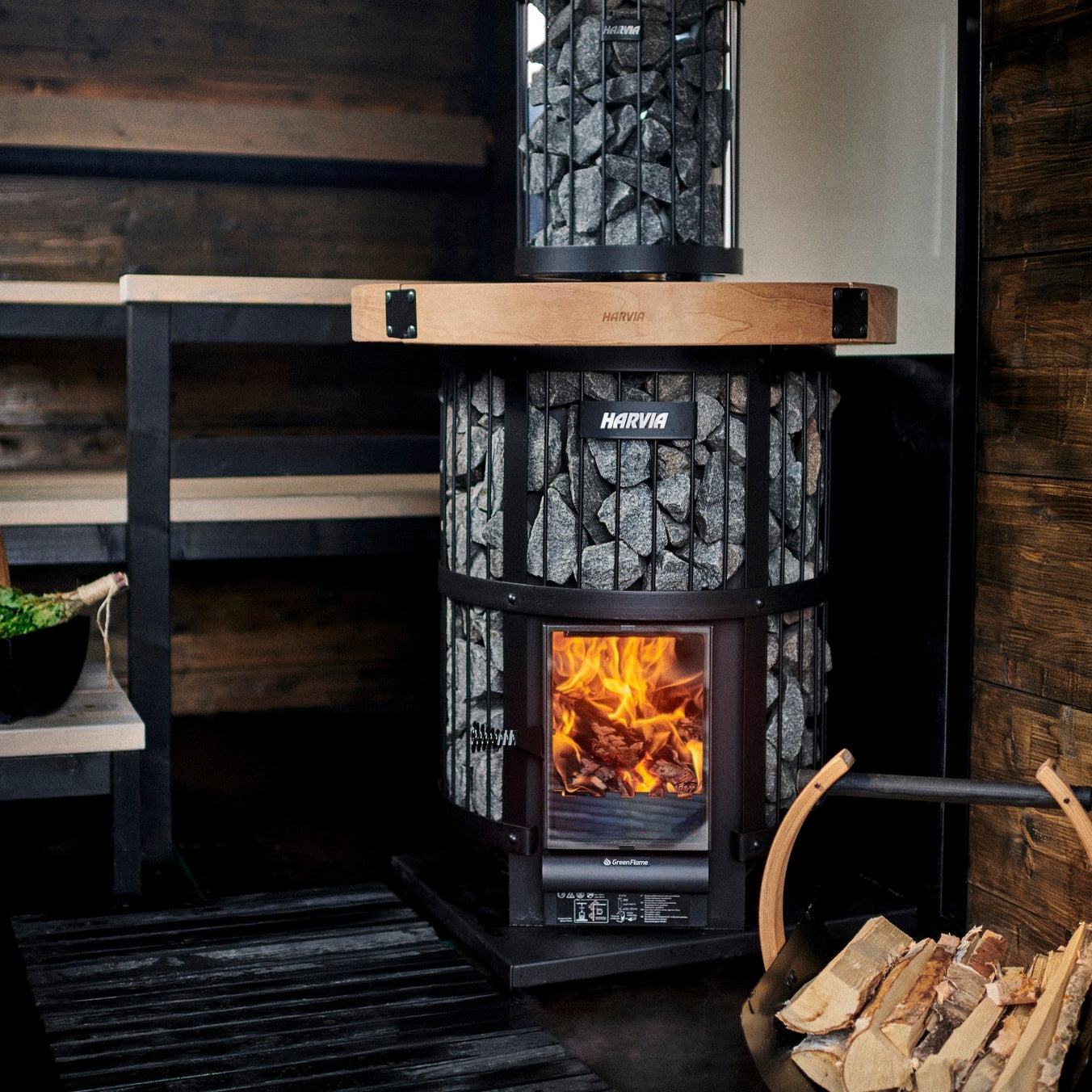 Harvia Legend 240 Greenflame Wood-Burning Sauna Stove WK200LD