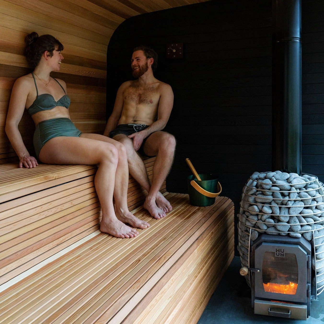 HUUM Hive Wood 17 kW Wood-Burning Sauna Stove Package