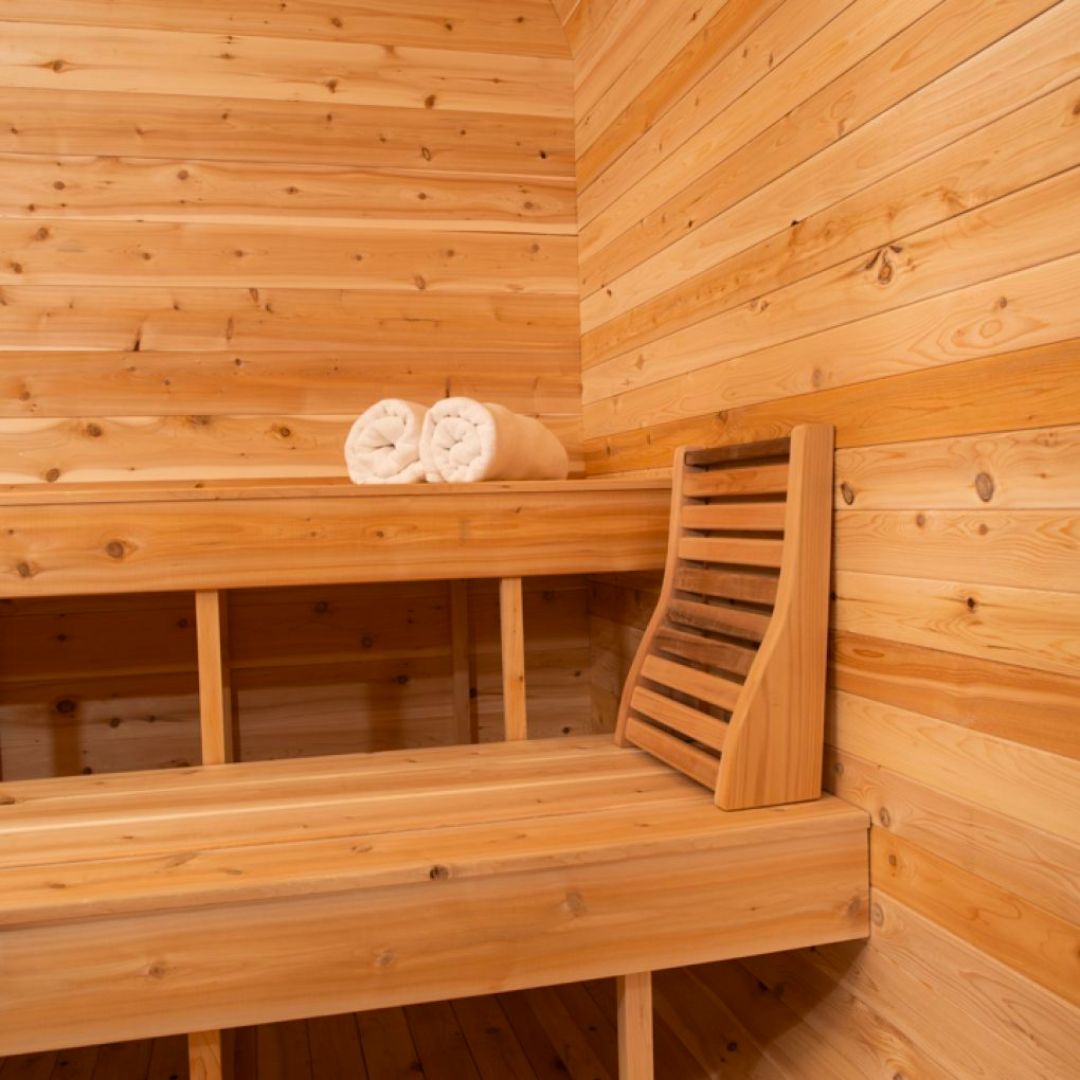 Dundalk LeisureCraft Luna 4-Person Barrel Sauna | Canadian Timber Collection (CTC22LU)