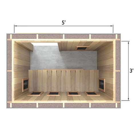 Finnmark Full Spectrum+™ Ceramic Infrared Sauna Heater Kit (120V, WiFi Control)