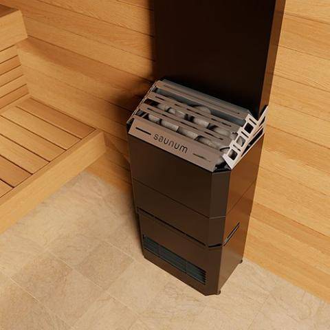 Saunum Air 10 - 9.6kW Nordic Black Sauna Heater with Integrated Climate Equalizer