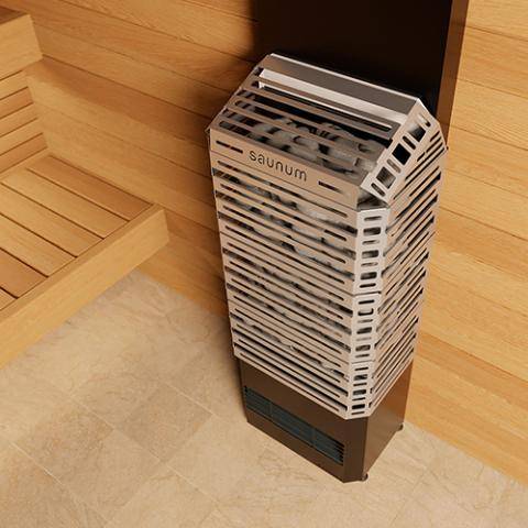 Saunum Air 7 - 6.4kW Stainless Steel Sauna Heater with Integrated Climate Equalizer