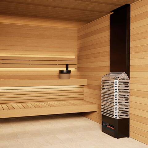 Saunum Air 7 - 6.4kW Stainless Steel Sauna Heater with Integrated Climate Equalizer