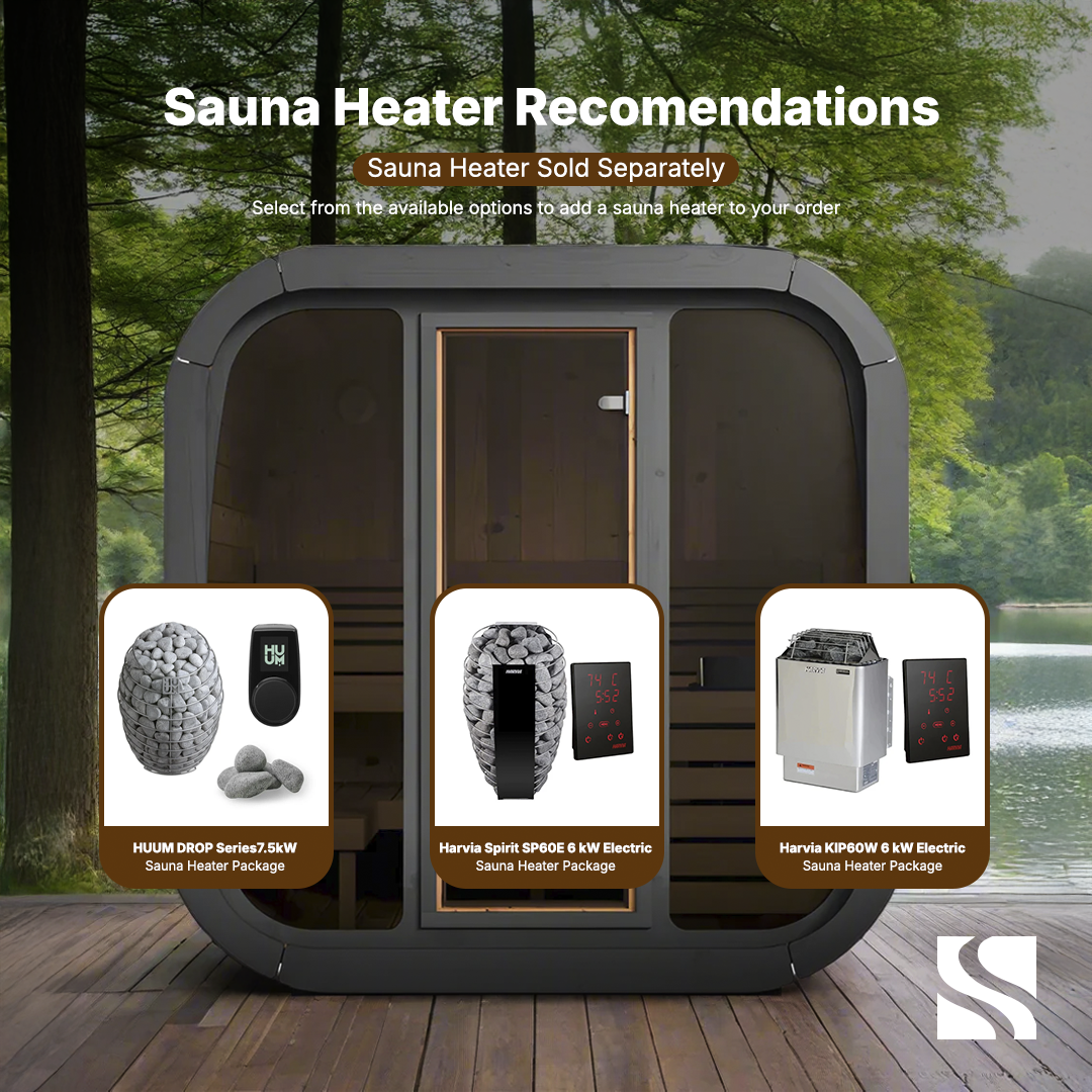 SaunaLife CUBE Series CL5G | 3-4 Person Outdoor Traditional Sauna