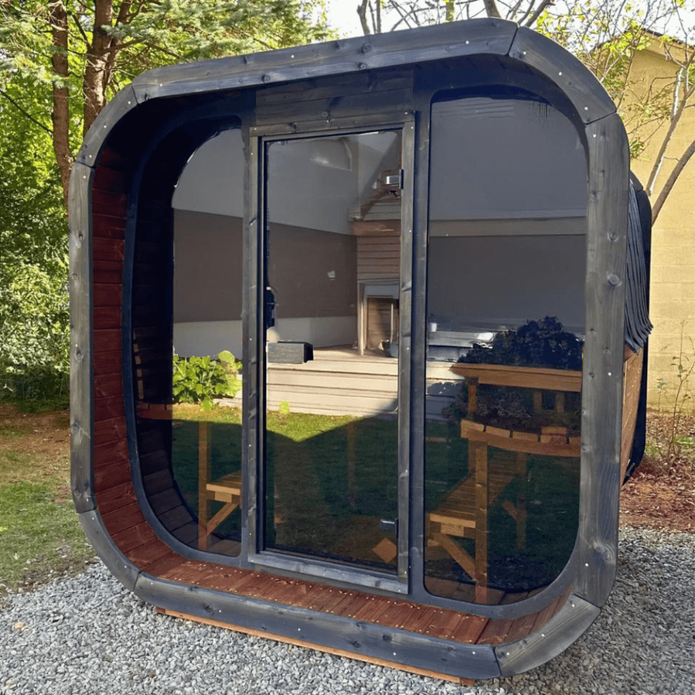 SaunaLife CUBE Series CL7G | 6 Person Outdoor Traditional Sauna