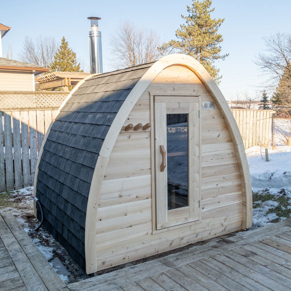 Dundalk LeisureCraft MiniPOD 4-Person Sauna | Canadian Timber Collection (CTC77MW)