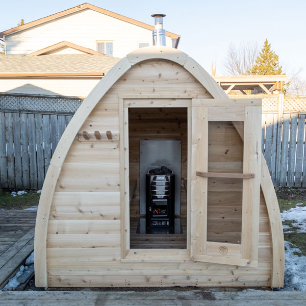 Dundalk LeisureCraft MiniPOD 4-Person Sauna | Canadian Timber Collection (CTC77MW)