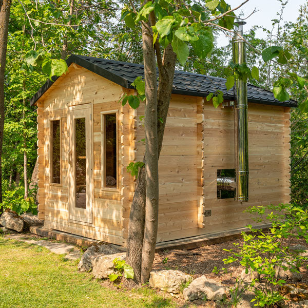 Dundalk LeisureCraft Georgian Cabin 6-Person Sauna with Changeroom | Canadian Timber Collection (CTC88CE | CTC88CW)