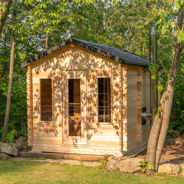 Dundalk LeisureCraft Georgian Cabin 6-Person Sauna with Changeroom | Canadian Timber Collection (CTC88CE | CTC88CW)