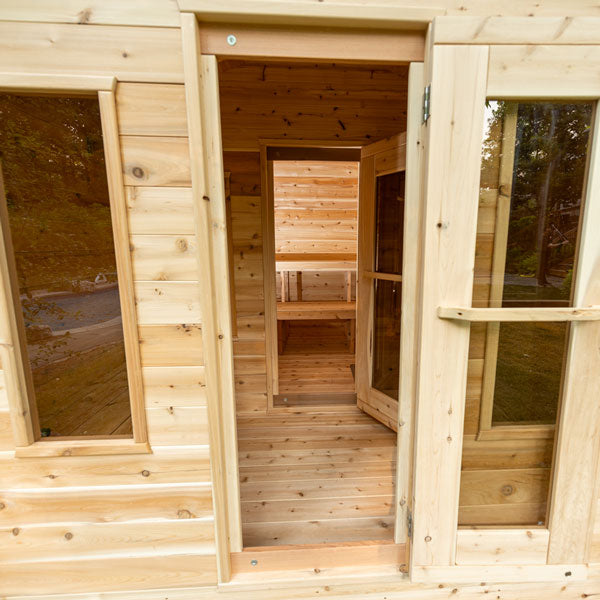 Dundalk LeisureCraft Georgian Cabin 6-Person Sauna with Changeroom | Canadian Timber Collection (CTC88CE | CTC88CW)