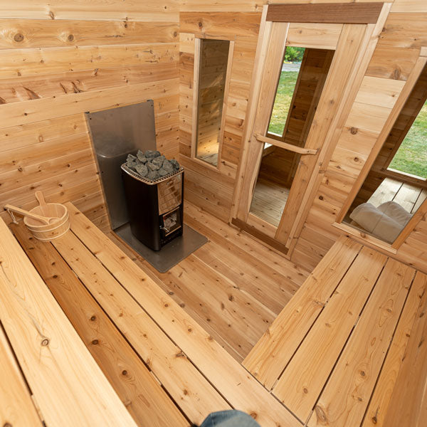 Dundalk LeisureCraft Georgian Cabin 6-Person Sauna with Changeroom | Canadian Timber Collection (CTC88CE | CTC88CW)