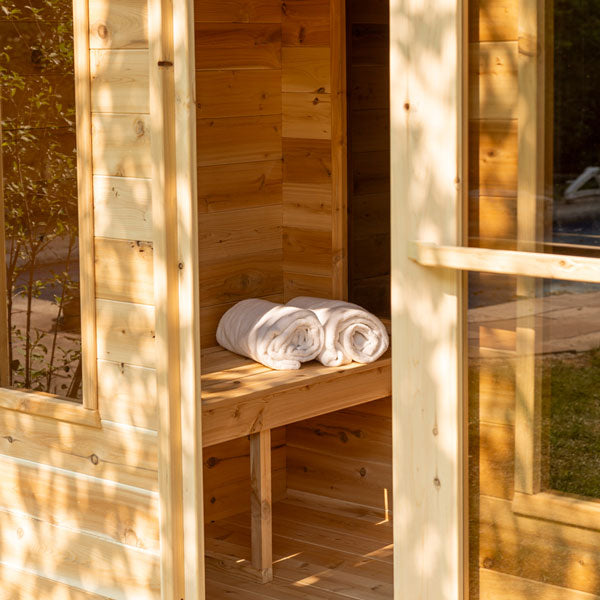 Dundalk LeisureCraft Georgian Cabin 6-Person Sauna with Changeroom | Canadian Timber Collection (CTC88CE | CTC88CW)