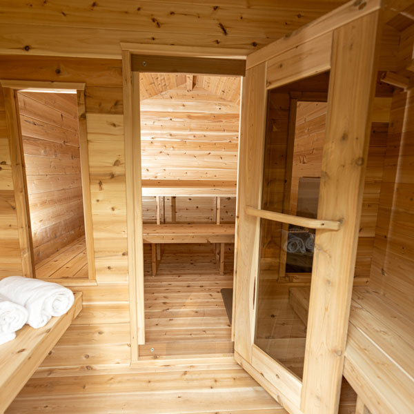 Dundalk LeisureCraft Georgian Cabin 6-Person Sauna with Changeroom | Canadian Timber Collection (CTC88CE | CTC88CW)