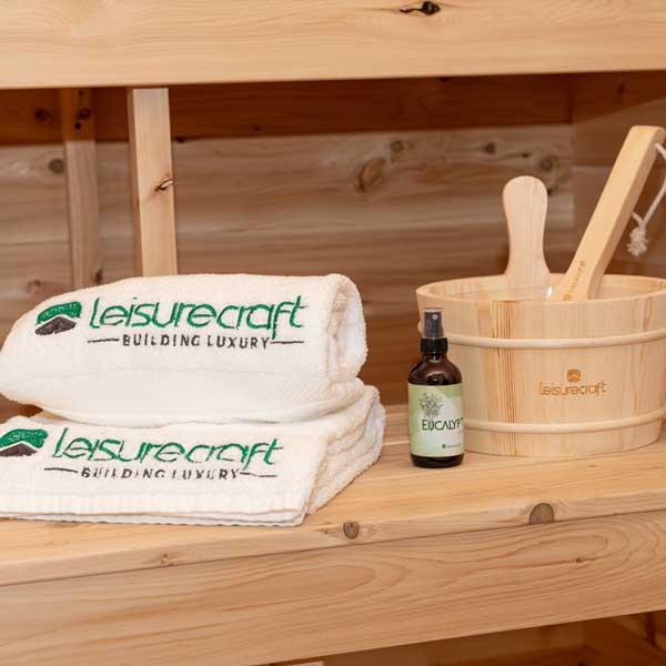 Dundalk LeisureCraft Georgian Cabin 6-Person Sauna with Porch | Canadian Timber Collection (CTC88PW)