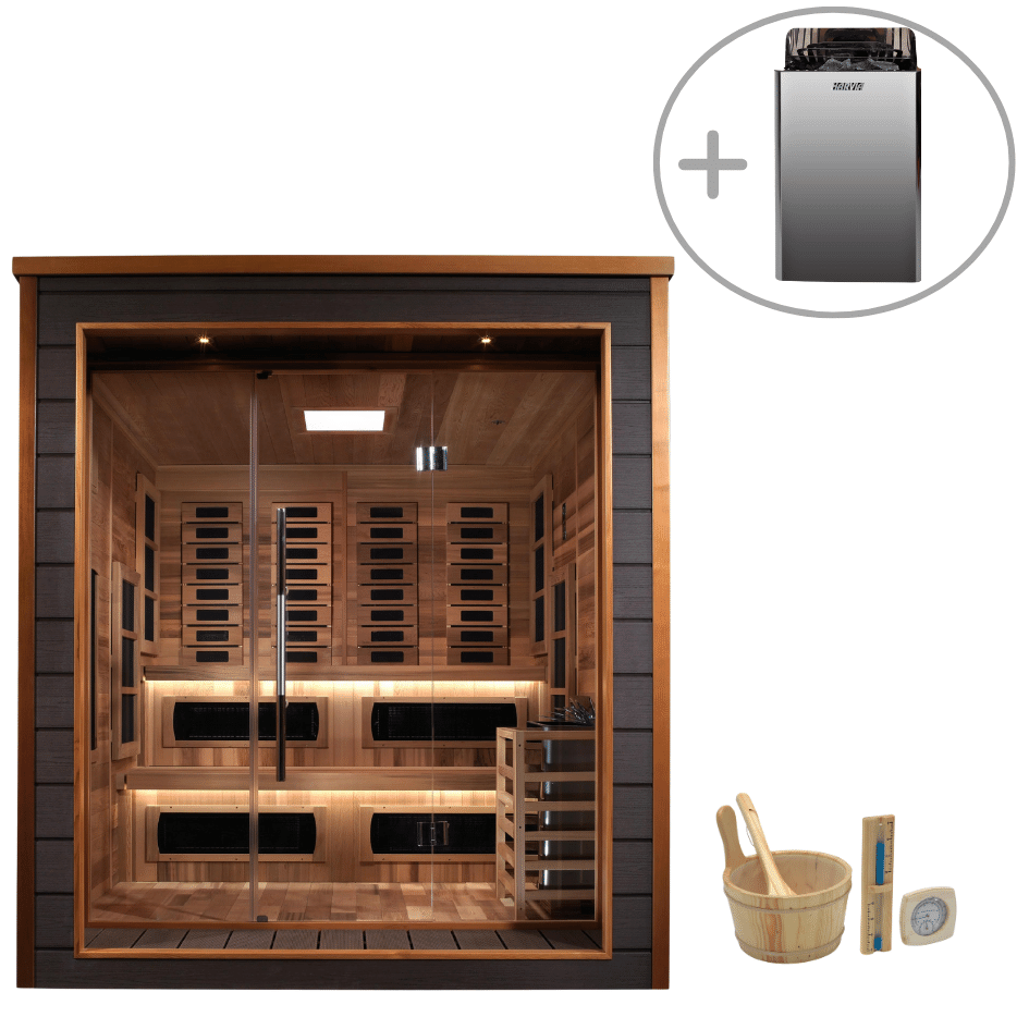 Golden Designs Karlstad 6 Person Hybrid Outdoor Sauna GDI-8226-01