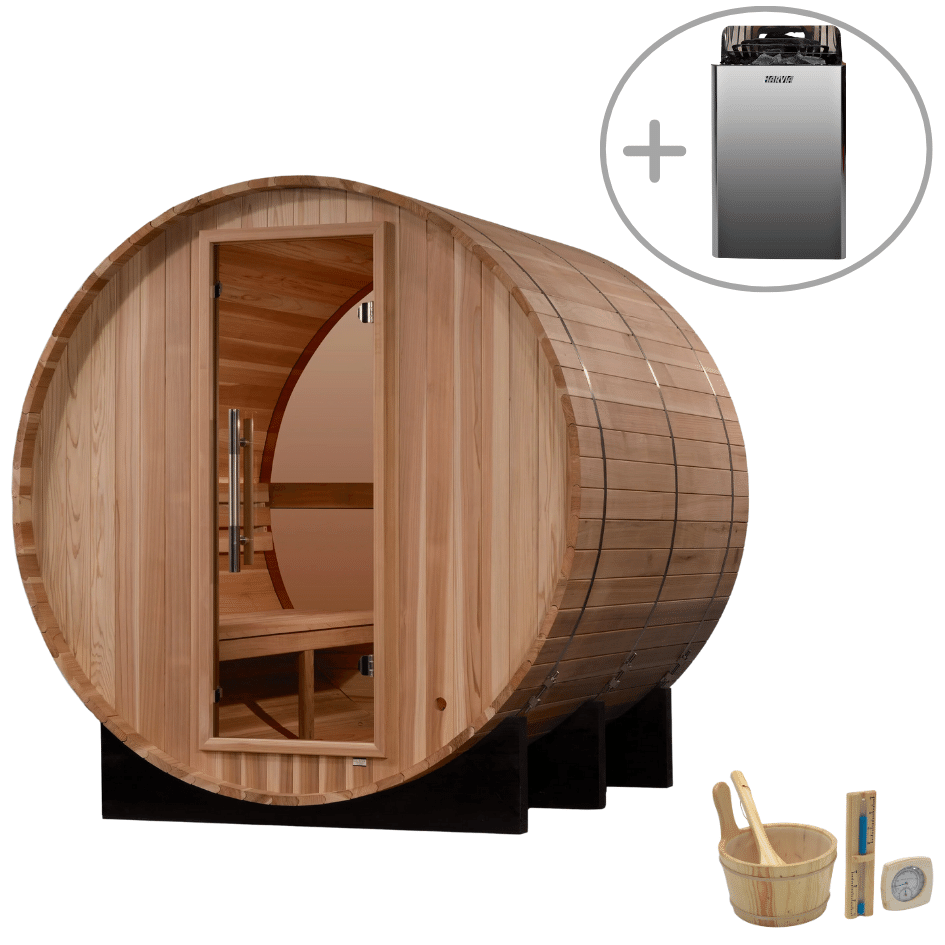 Golden Designs Zurich 4 Person Barrel Traditional Sauna GDI-B024-01