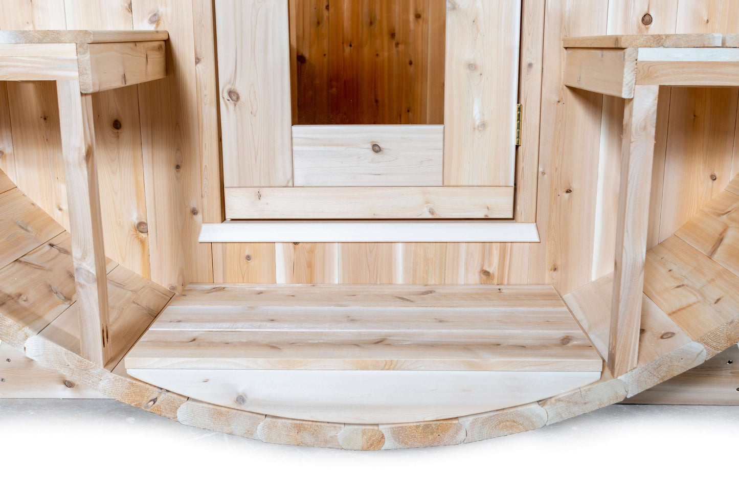 Dundalk LeisureCraft Serenity 4-Person Barrel Sauna | Canadian Timber Collection (CTC2245W)
