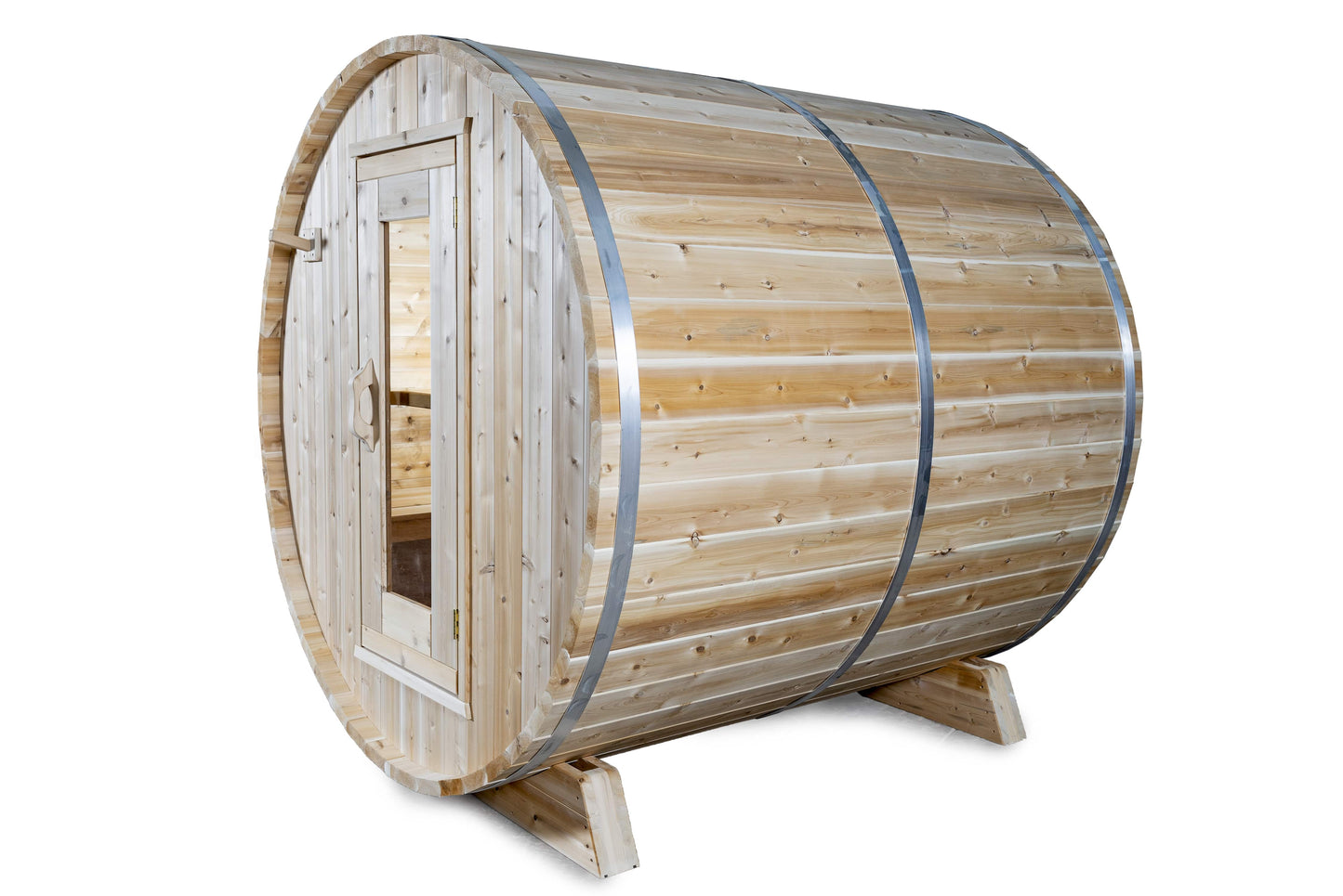 Dundalk LeisureCraft Harmony 4-Person Barrel Sauna | Canadian Timber Collection (CTC22W)