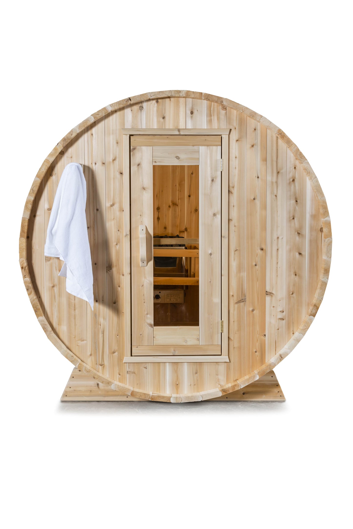 Dundalk LeisureCraft Harmony 4-Person Barrel Sauna | Canadian Timber Collection (CTC22W)