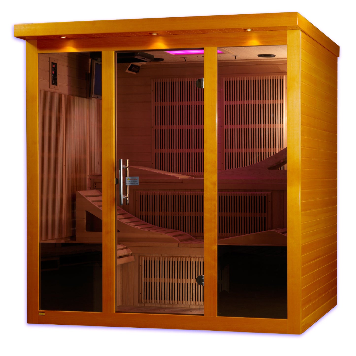 Dynamic Monaco Elite 6 Person Ultra Low EMF FAR Infrared Sauna (Honey Finish)