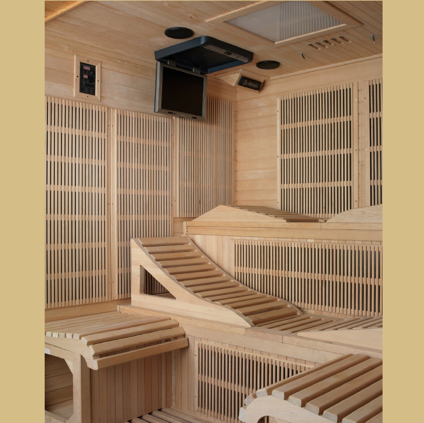 Dynamic Monaco Elite 6 Person Ultra Low EMF FAR Infrared Sauna (Honey Finish)