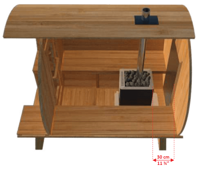 Dundalk LeisureCraft Serenity 4-Person Barrel Sauna | Canadian Timber Collection (CTC2245W)