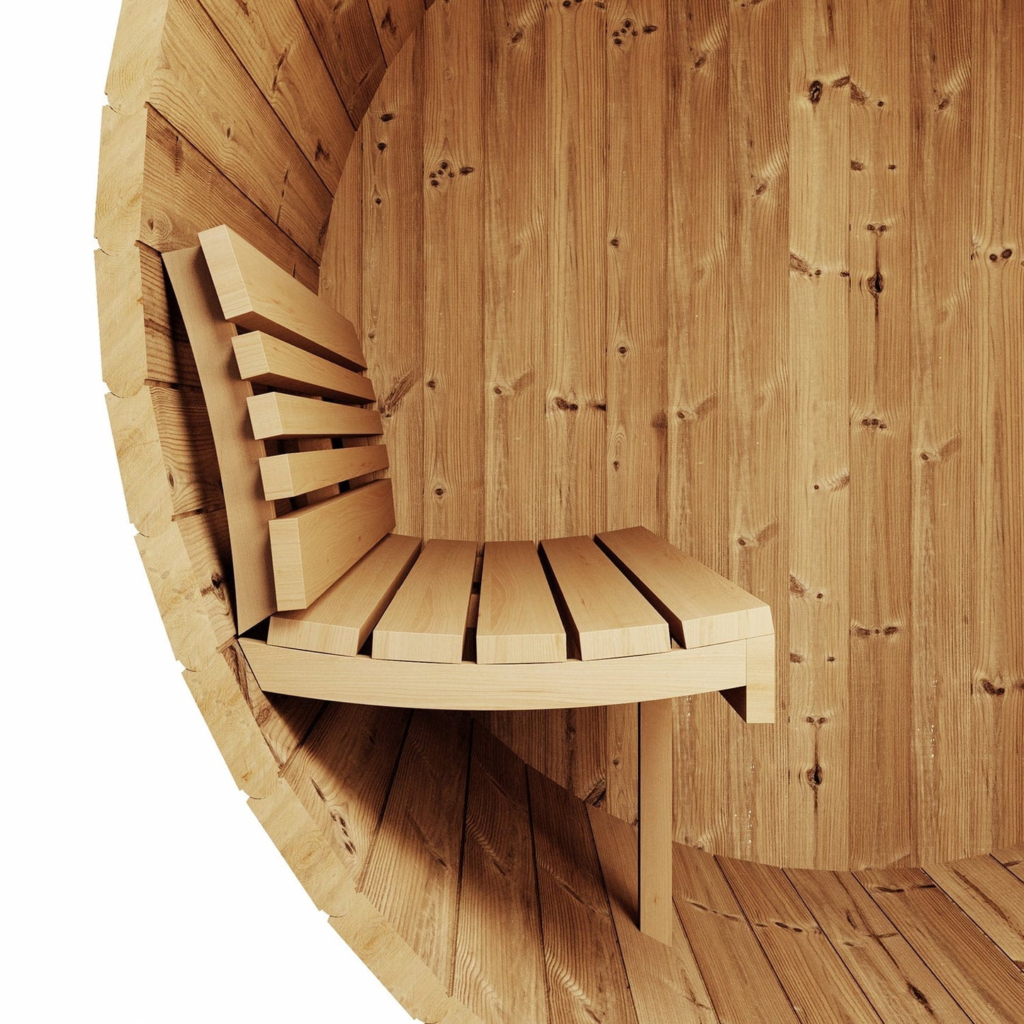 SaunaLife ERGO Series E7G | 4 Person Outdoor Barrel Sauna with Full Glass Front