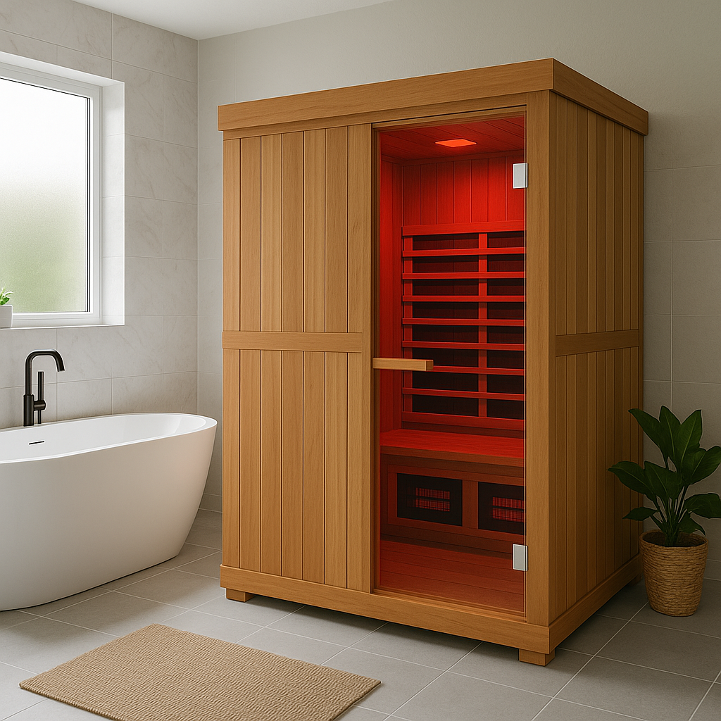 Finnmark Designs Trinity 2-Person Hybrid Infrared & Traditional Steam Sauna + Red Light Therapy | FD-KN004