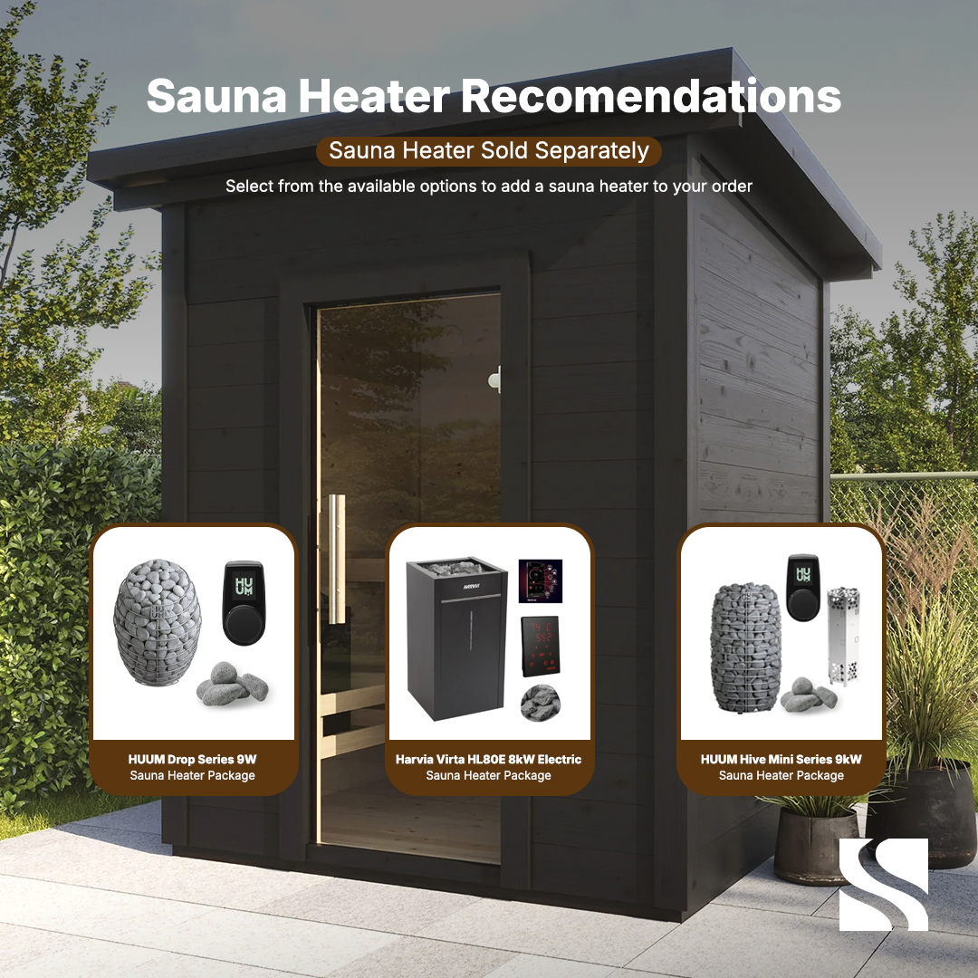 SaunaLife Garden Series G2 | 4 Person Outdoor Traditional Sauna