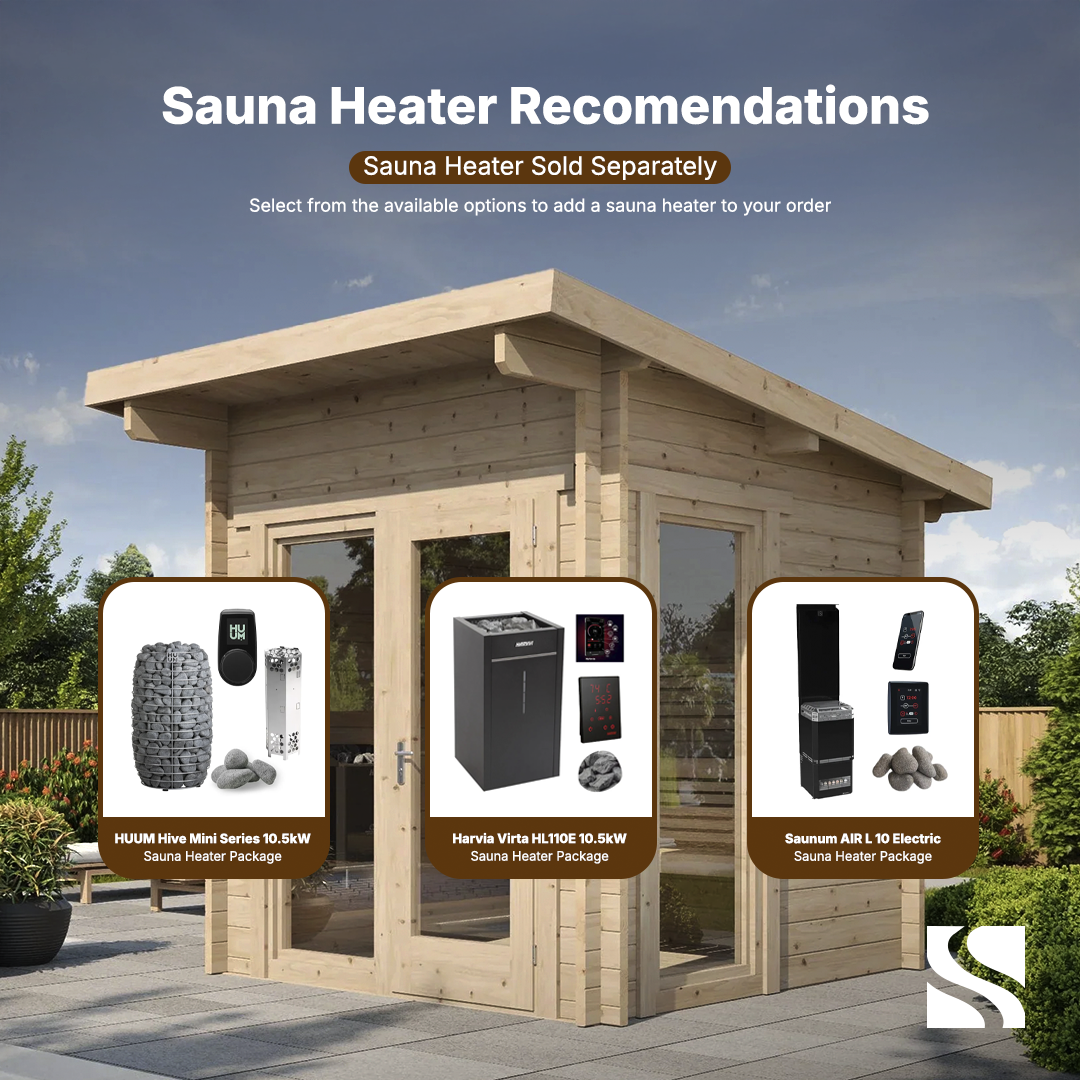 SaunaLife Garden Series G4 | 6 Person Outdoor Traditional Sauna