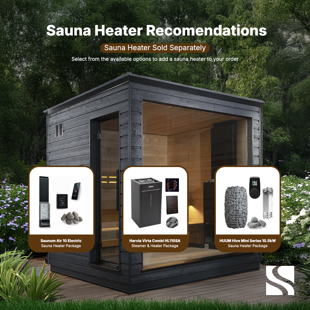SaunaLife Garden Series G6 | 5 Person Pre-Assembled Outdoor Sauna