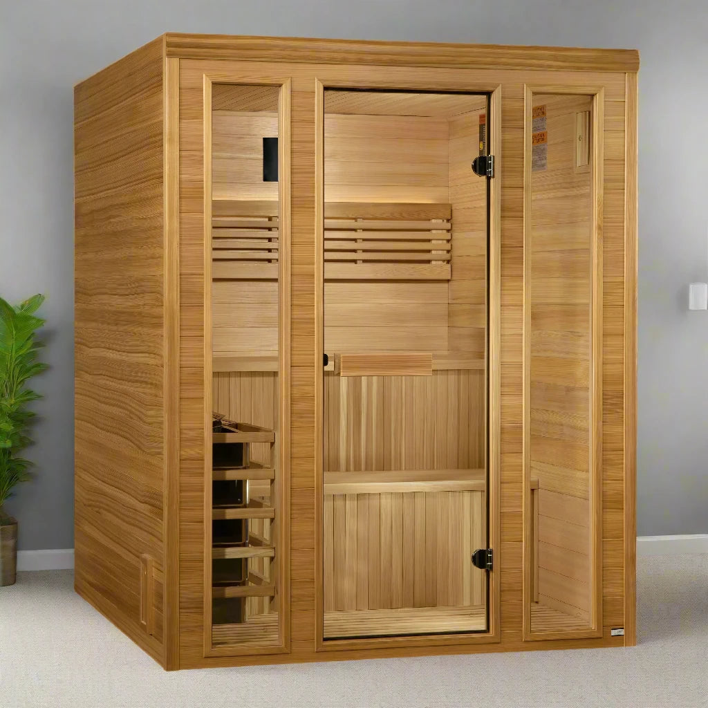 Golden Designs 2025 Andermatt Edition 3 Person Traditional Steam Sauna GDI-7030-01