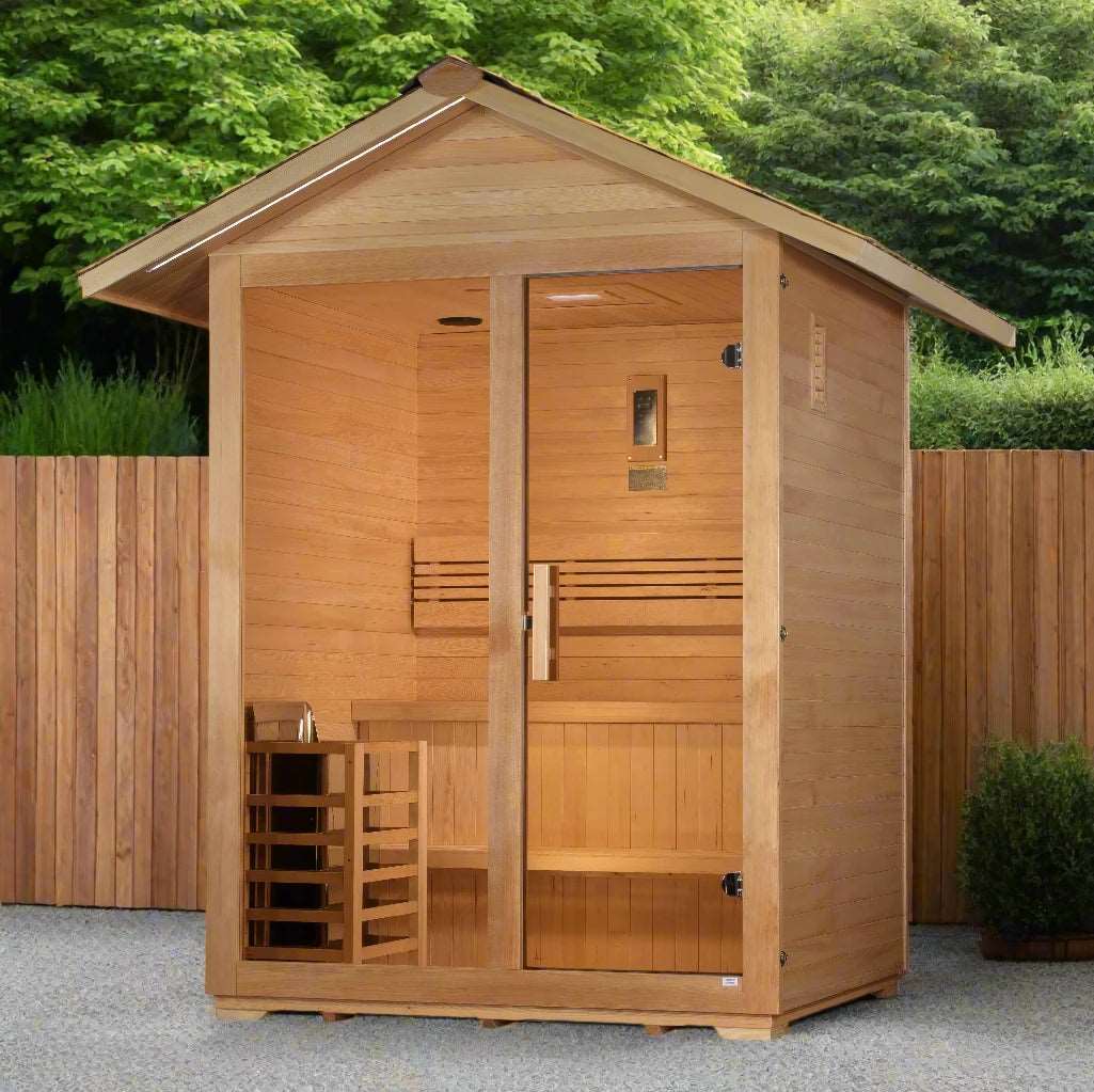 Golden Designs Arlberg 3 Person Traditional Outdoor Sauna GDI-8103-01