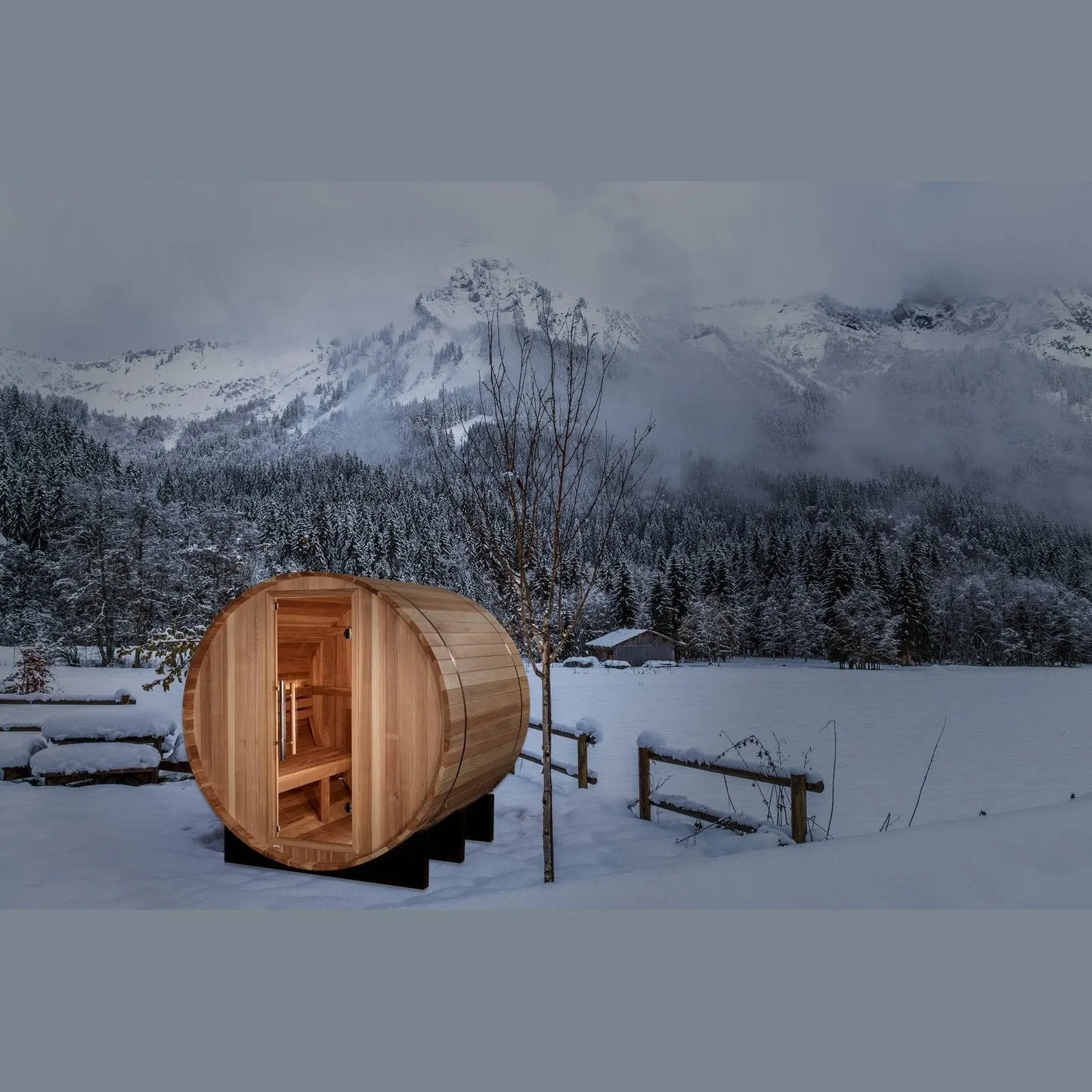 Golden Designs St. Moritz 2 Person Barrel Traditional Sauna GDI-B002-01