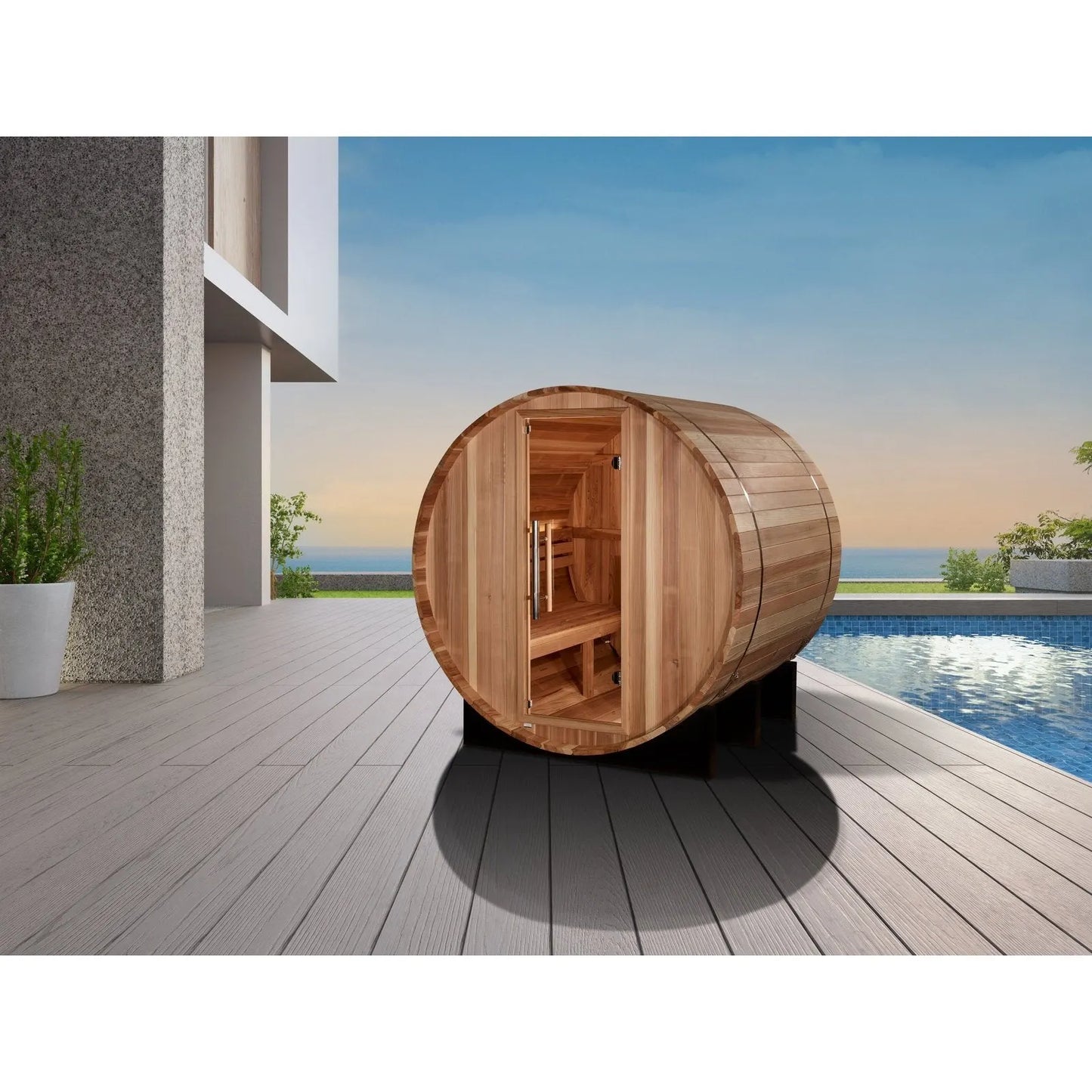 Golden Designs St. Moritz 2 Person Barrel Traditional Sauna GDI-B002-01