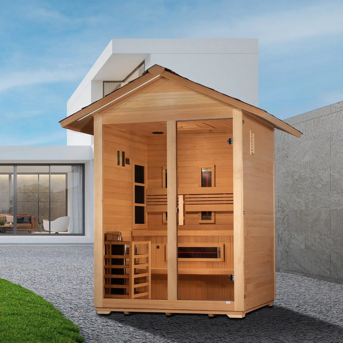 Golden Designs Carinthia 3 Person Hybrid Outdoor Sauna GDI-8123-01