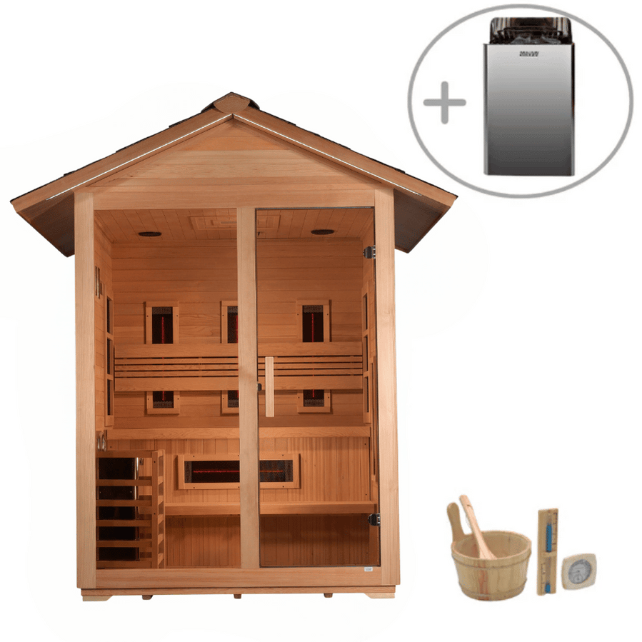 Golden Designs Carinthia 3 Person Hybrid Outdoor Sauna GDI-8123-01