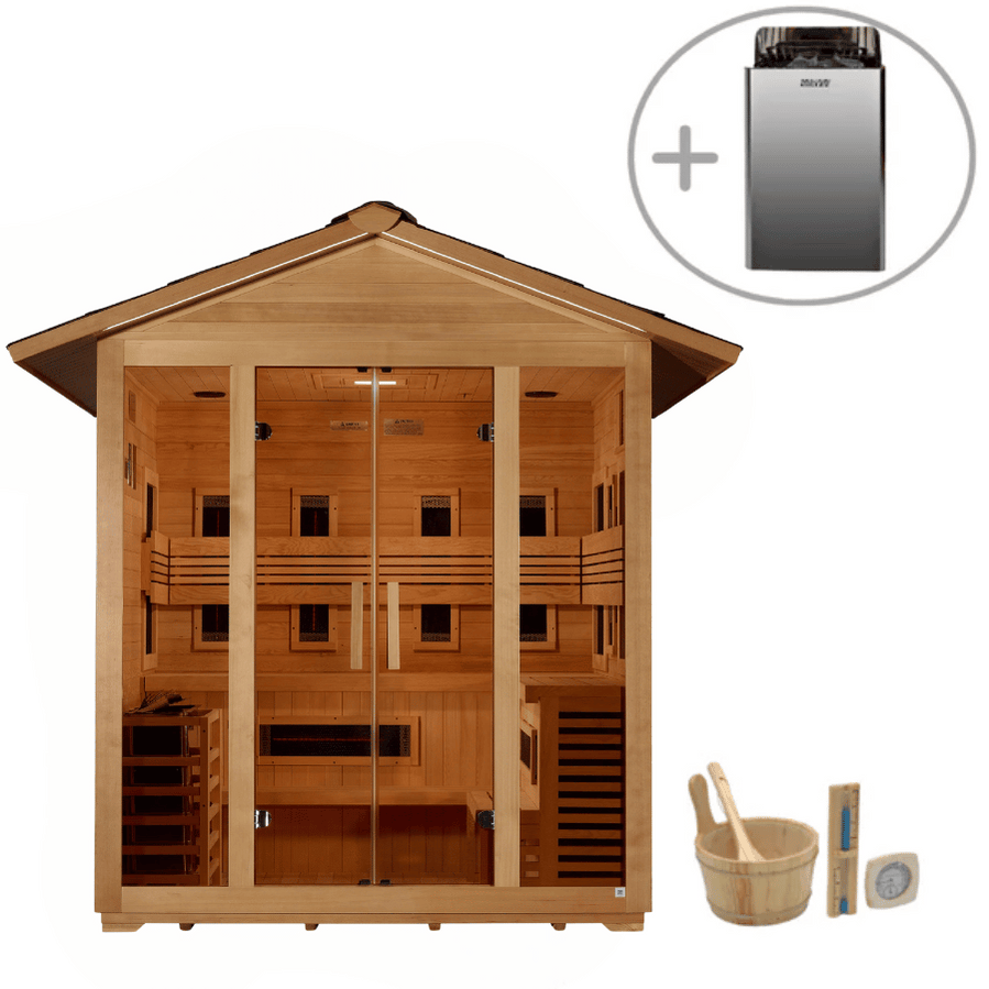 Golden Designs Gargellen 5 Person Hybrid Outdoor Sauna GDI-8125-01