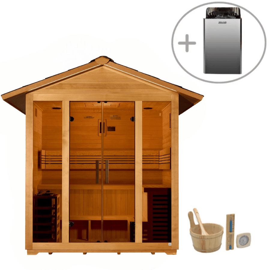 Golden Designs Vorarlberg 5 Person Traditional Outdoor Sauna GDI-8105-01