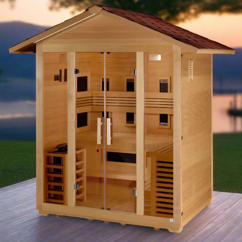 Golden Designs Gargellen 5 Person Hybrid Outdoor Sauna GDI-8125-01