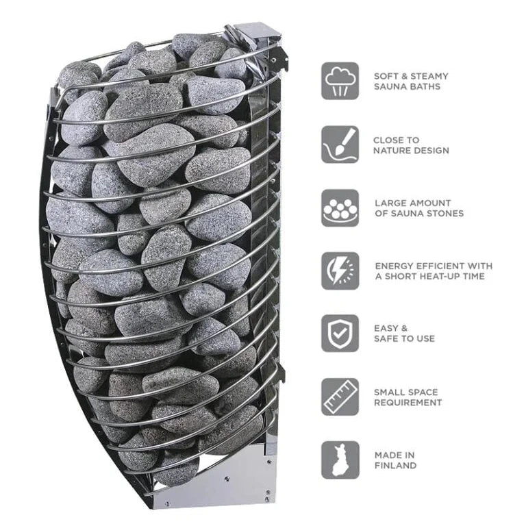 Harvia Spirit SP80E Electric Sauna Heater Package