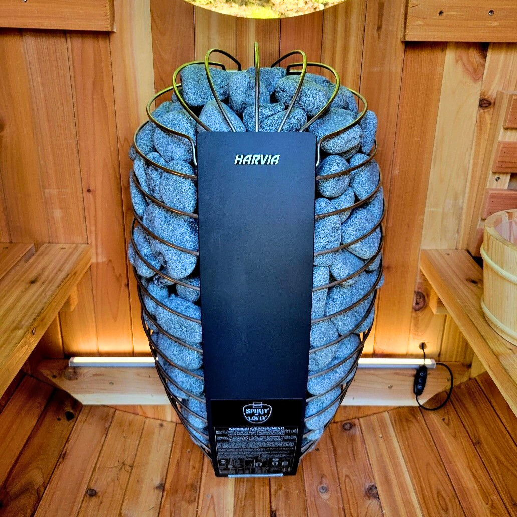 Harvia Spirit SP80E Electric Sauna Heater Package