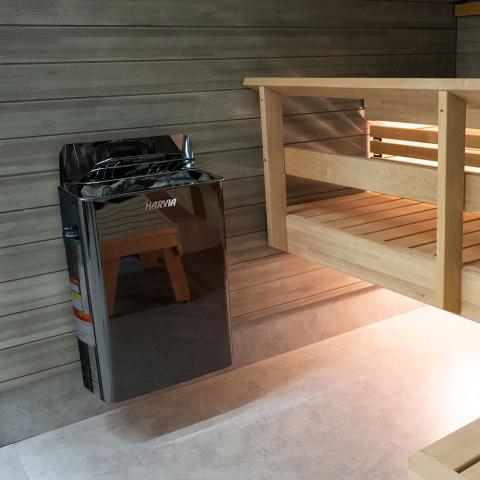 Harvia SWS60 The Wall Series 6kW Stainless Steel Sauna Heater HSWS6U1B