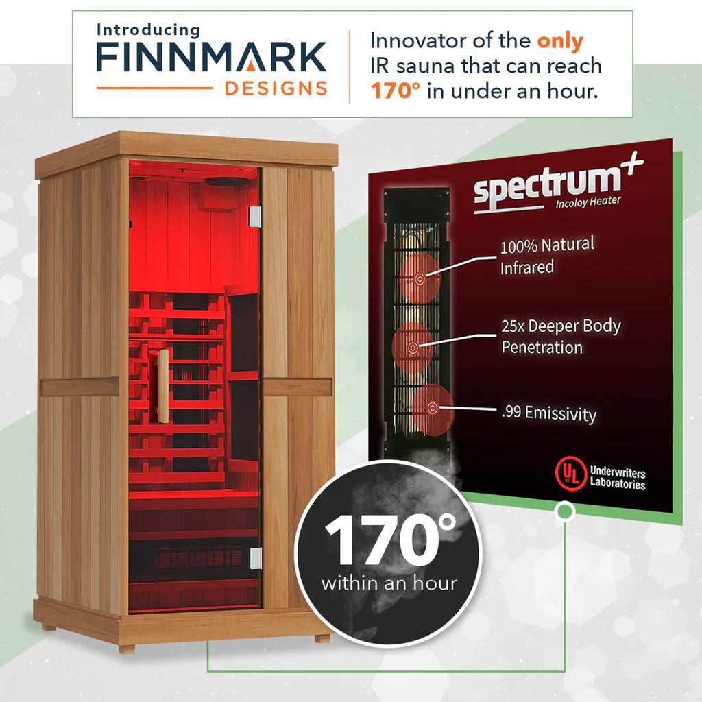 Finnmark Designs 3-4-Person Full Spectrum Infrared Sauna + Red Light Therapy | FD-KN003