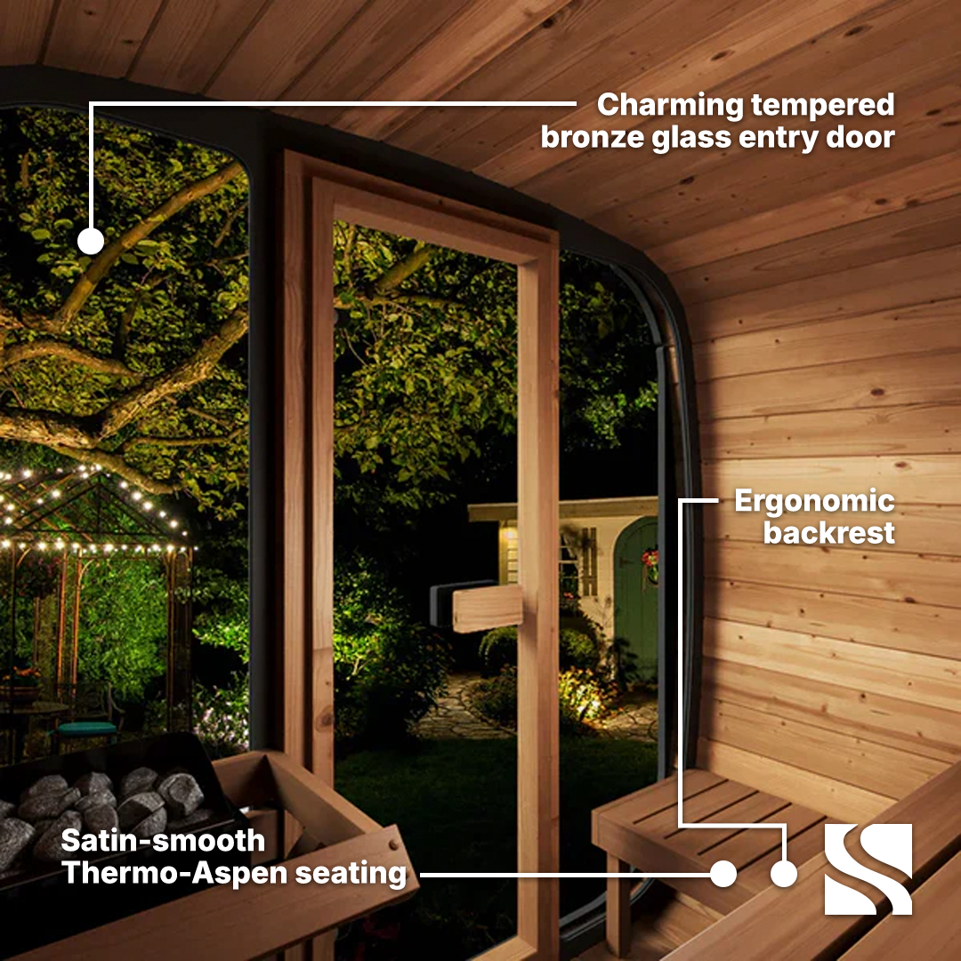 SaunaLife CUBE Series CL5G | 3-4 Person Outdoor Traditional Sauna