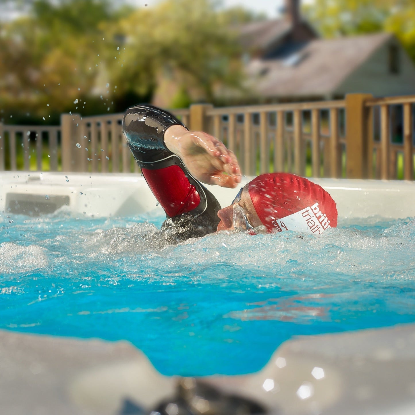 Canadian Spa St. Lawrence 16ft 15-Person 72-Jet Swim Spa (KS-10028)