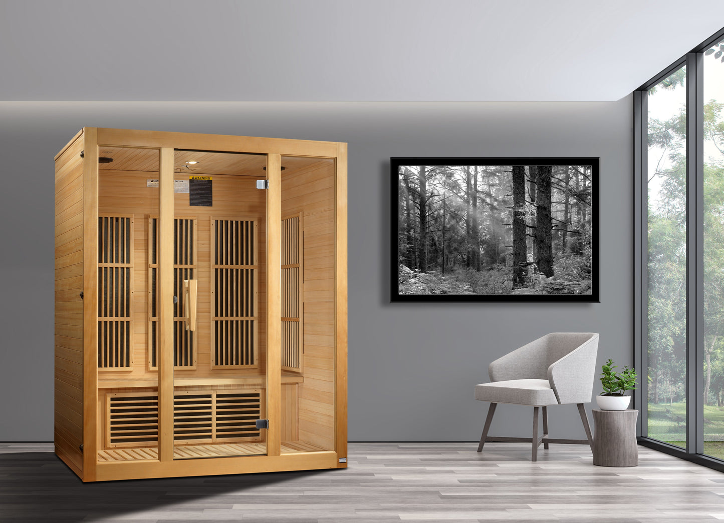 Maxxus Bellevue 3-Person Low EMF FAR Infrared Sauna | MX-J306-01