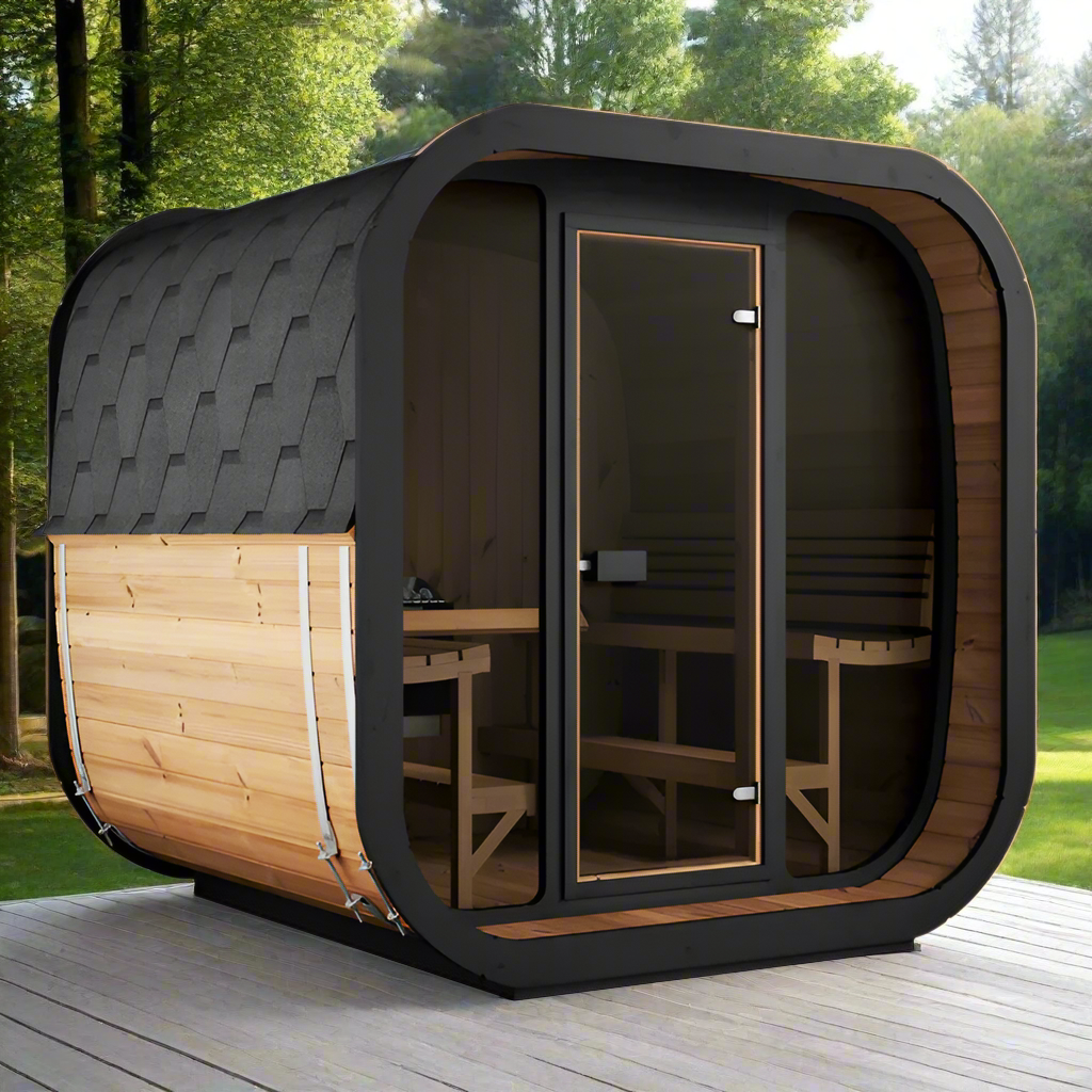 SaunaLife CUBE Series CL7G | 6 Person Outdoor Traditional Sauna